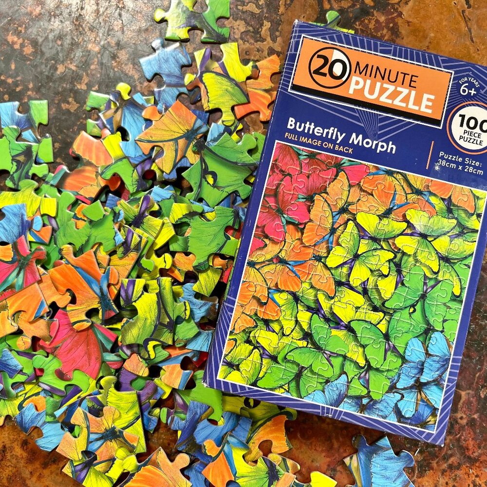 FINAL! "Butterfly Morph" 20-Minute Puzzle 100 Pc.